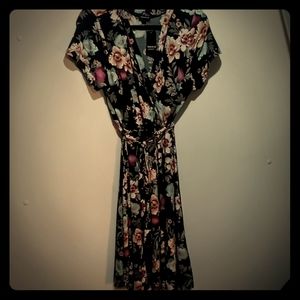 Torrid brand Wrap floral print dress.